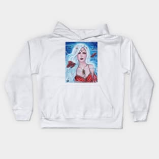 Ivory Scarlett mermaid by Renee Lavoie Kids Hoodie